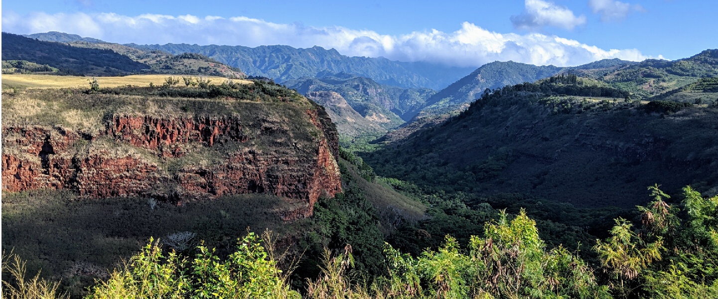 Incredible view of a canyon with a lovely blue sky